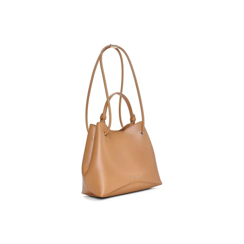 CHARLES&KEITH PU Shoulder Bag, Handbag Medium Size Women's Oat Toffee Medium Umber-7