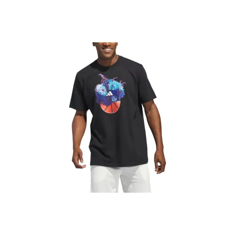 Adidas Floral Hoops Graphic Tee-1