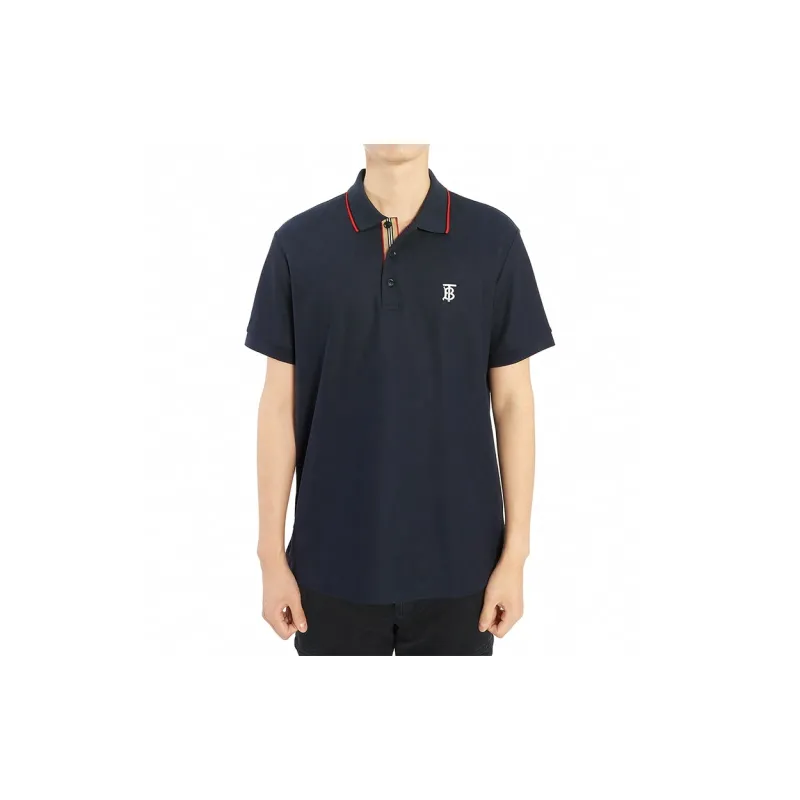 Burberry Monogram Motif Piqué Cotton Polo Shirt-4