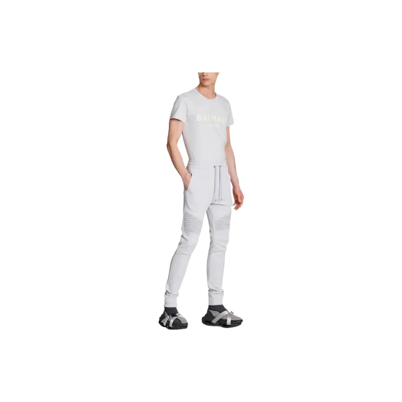 BALMAIN Knitted Sweatpants Men White-2