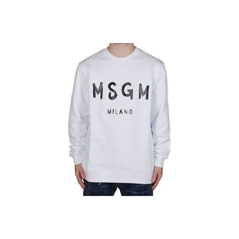 MSGM Logo Printed Crewneck Sweatshirt-3