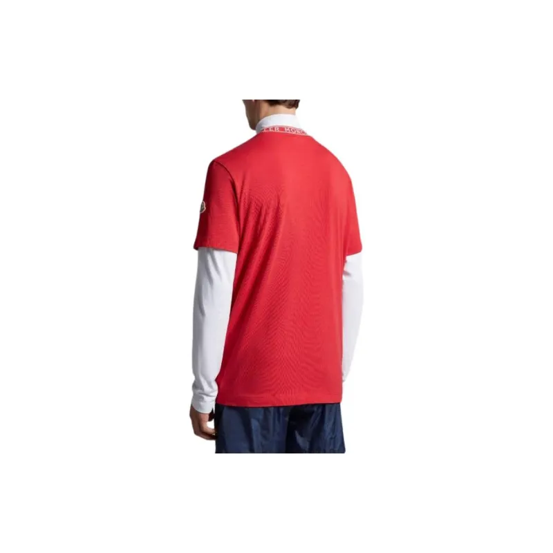 Moncler T-Shirts Men Red-2