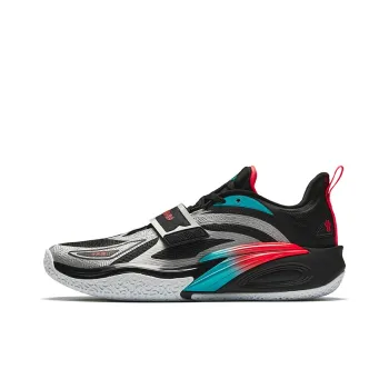 Anta KAI 1 Cushioned Slip Resistant Low Top Basketball Shoes Unisex Black Silver