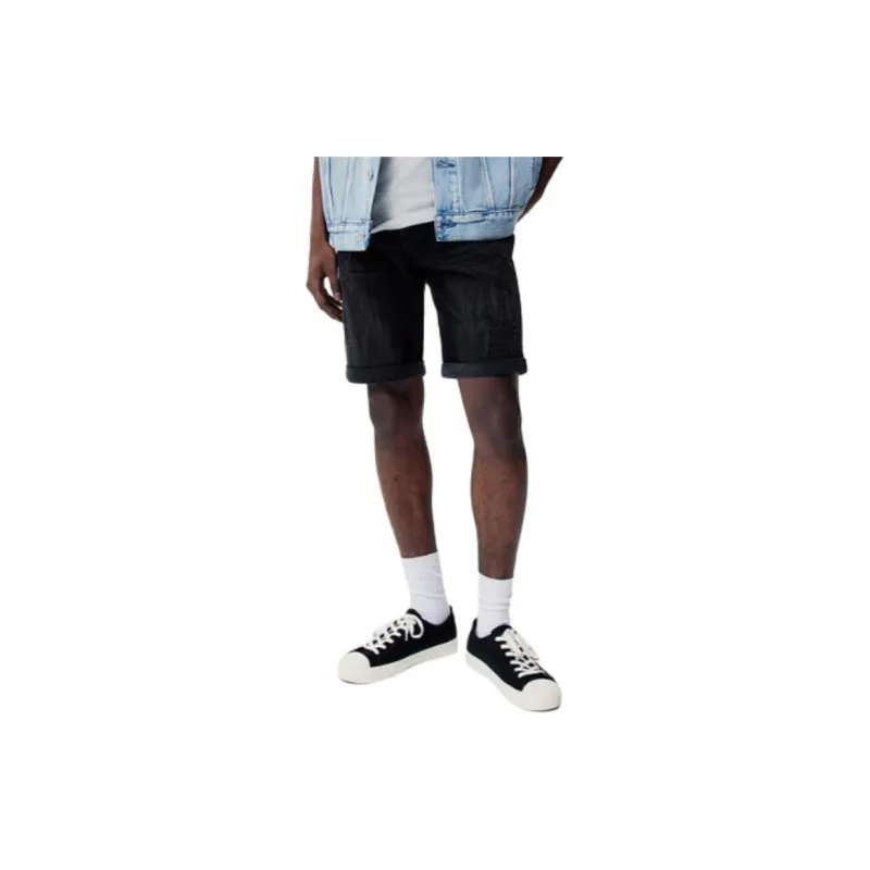 H&M Denim Shorts Men's Denim Black-1