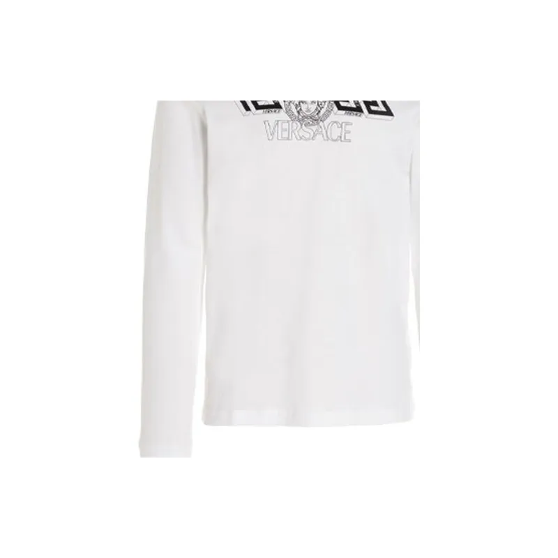 VERSACE Logo Print Long Sleeves T Shirt-4