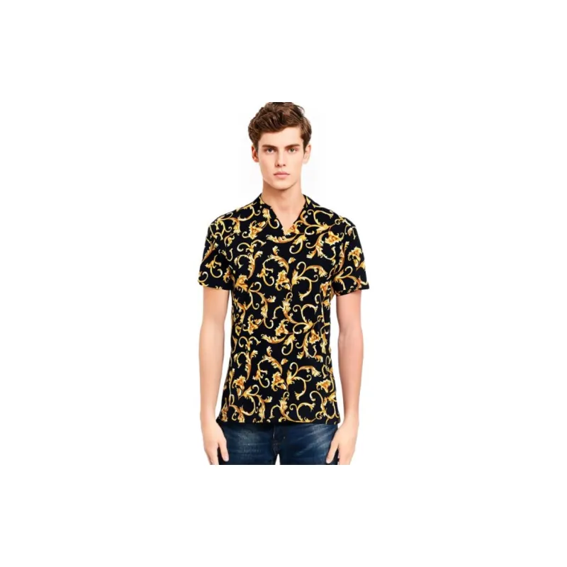 VERSACE T Shirts Men Black-5