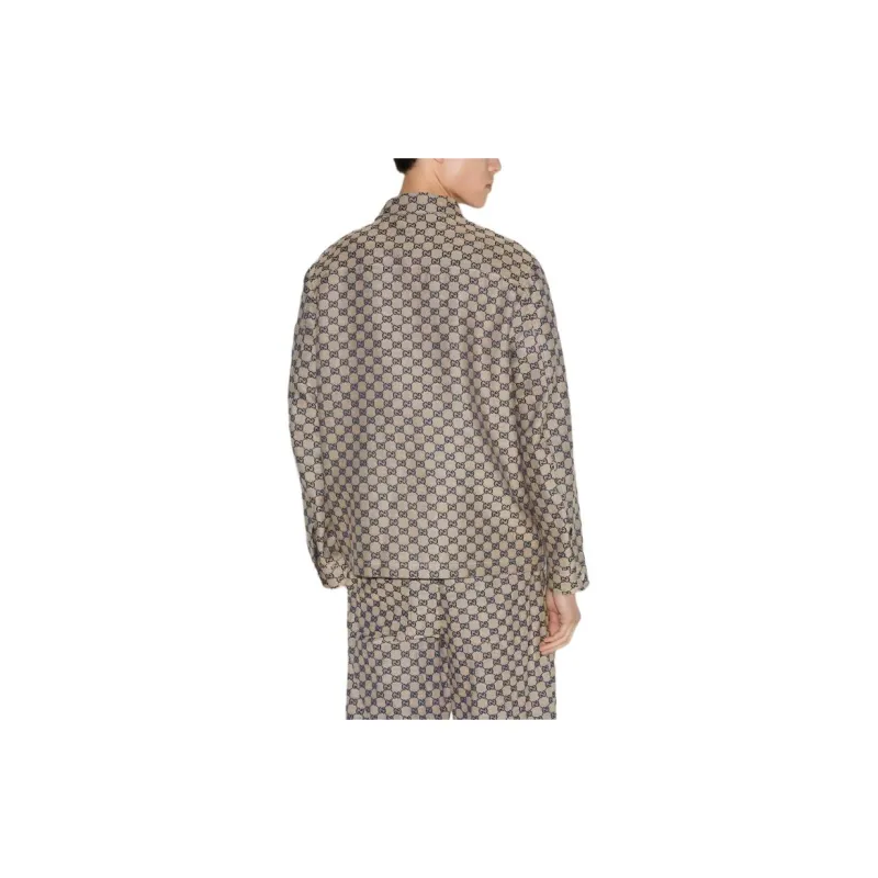 GUCCI Monogrammed Button Up Jacket-3