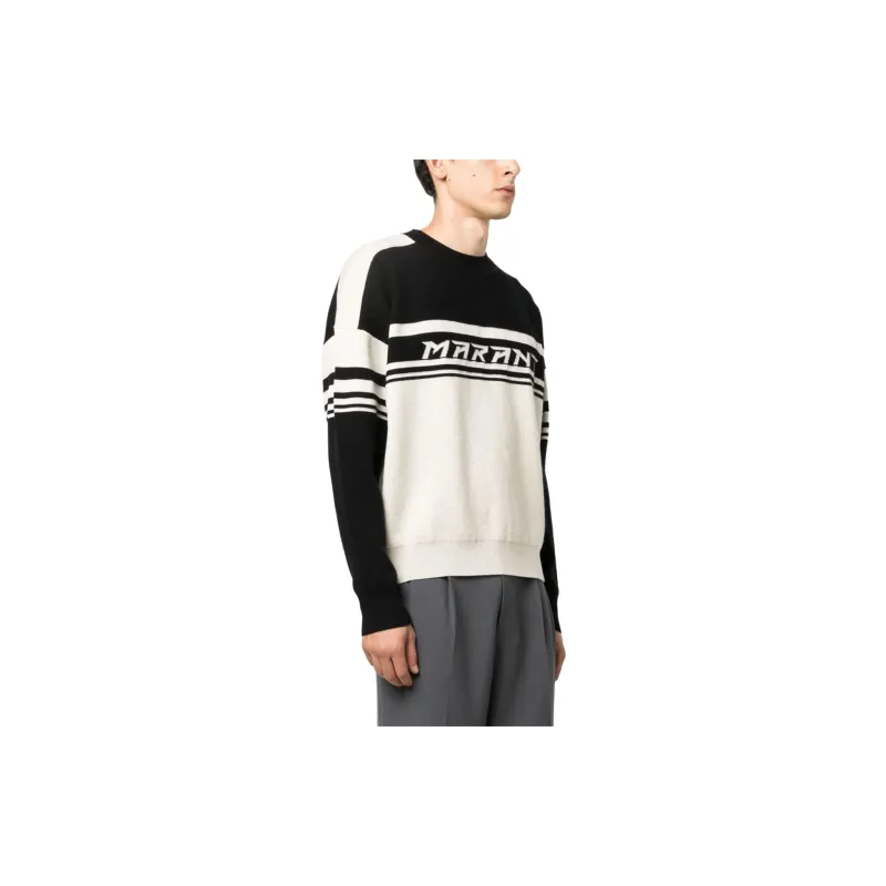 ISABEL MARANT Logo Intarsia Knit Crewneck Jumper-3