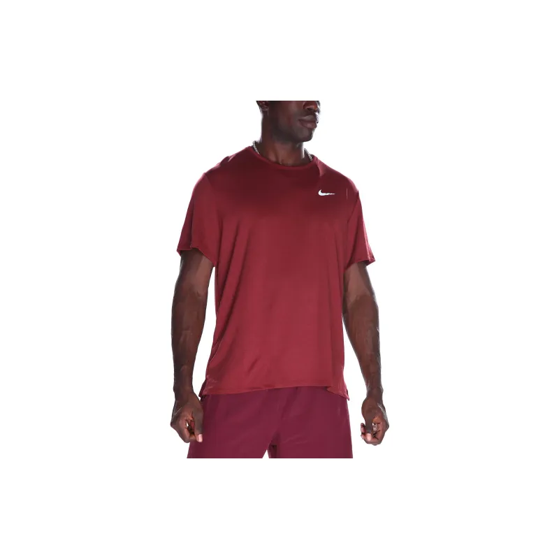 Nike MILER T Shirts Men Burgundy-4