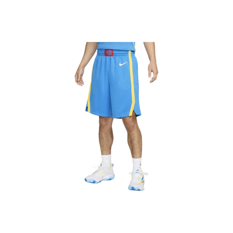 Nike SS24 Basketball Shorts Men's Blue Yellow-2
