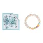 Double-Sided Print Chinese Handkerchief-Dreamy Blue. Wishes Come True Bracelet (White)