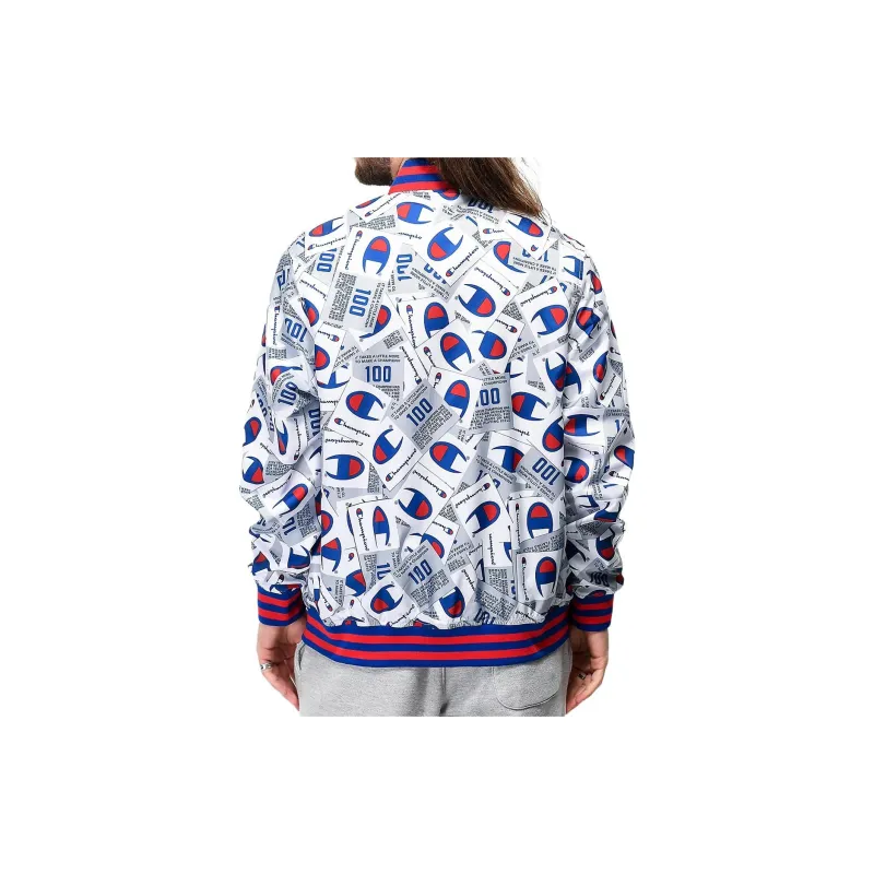 Champion SS24 Baseball Jacket Unisex White-2
