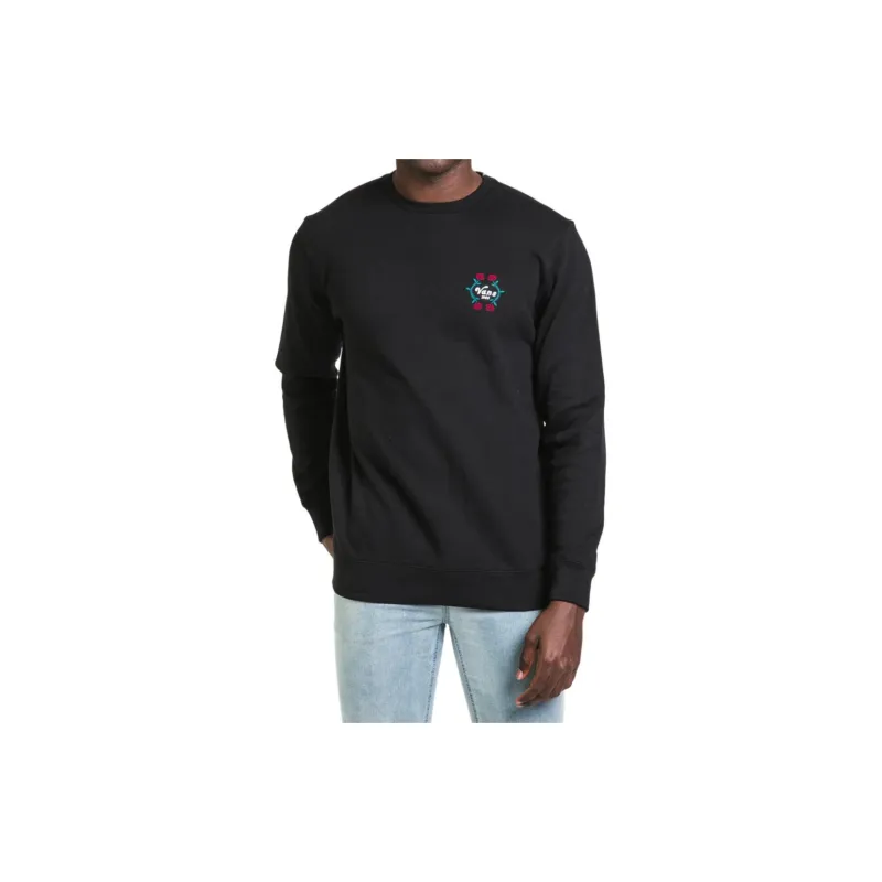 Vans ROSES CREW Sweatshirt Men's Black-3
