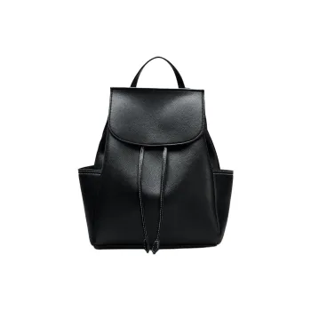 ZARA PU Backpack Large Size Women's Black
