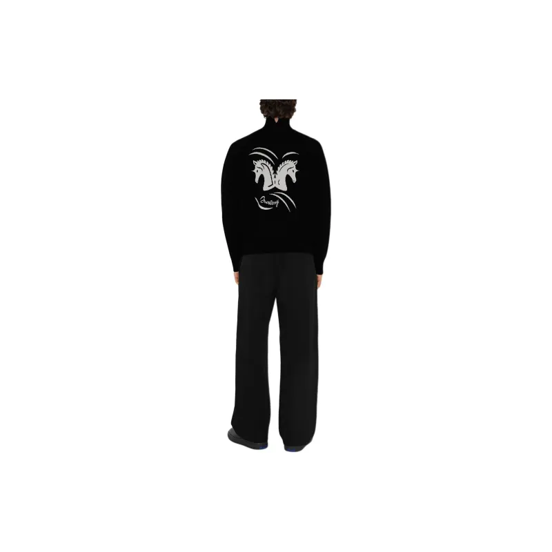 Burberry Mirrored Horse Wool Blend Track Jacket-3