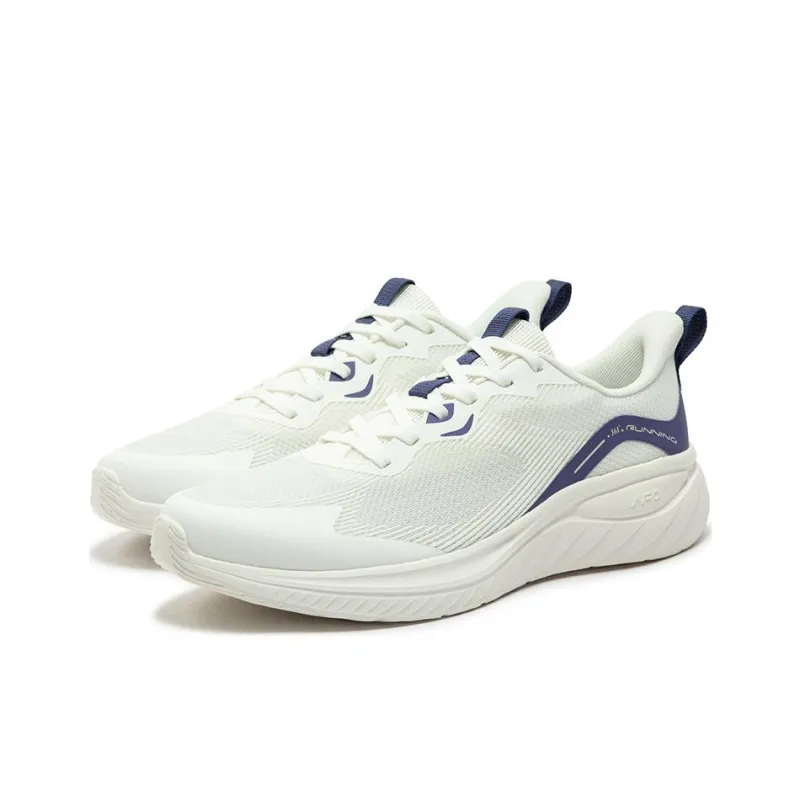 361° Cushioning Anti Slip And Wear Resistant Low Top Casual Running Shoes Men's White Blue-2