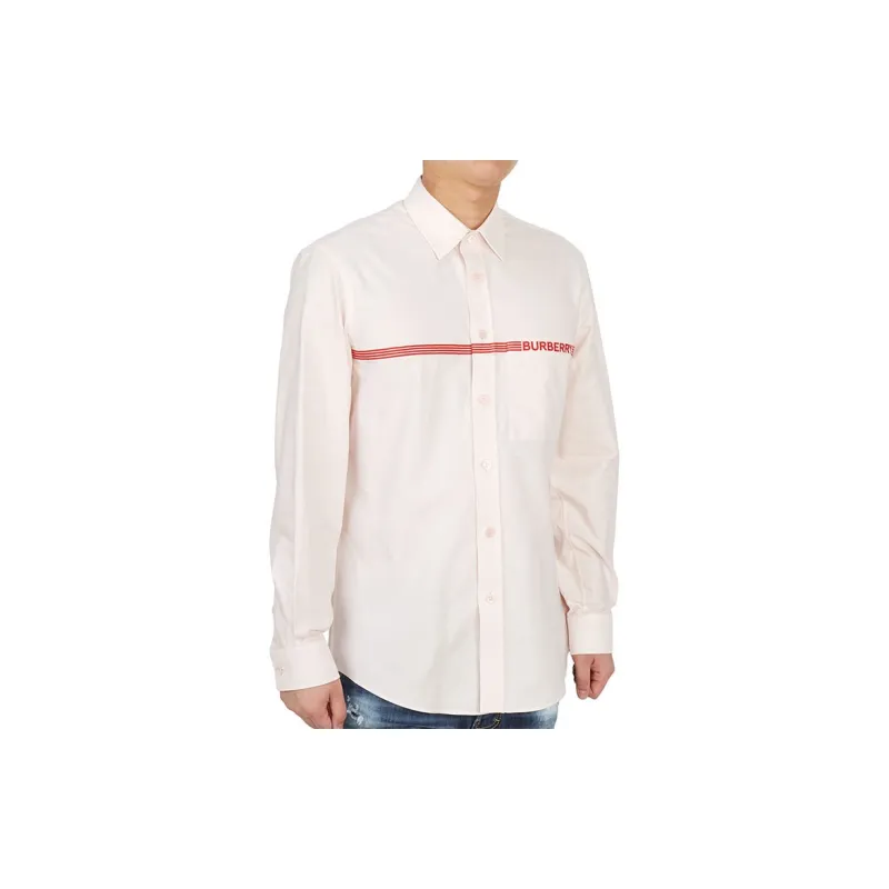 Burberry Shirts Men Light Pink-2