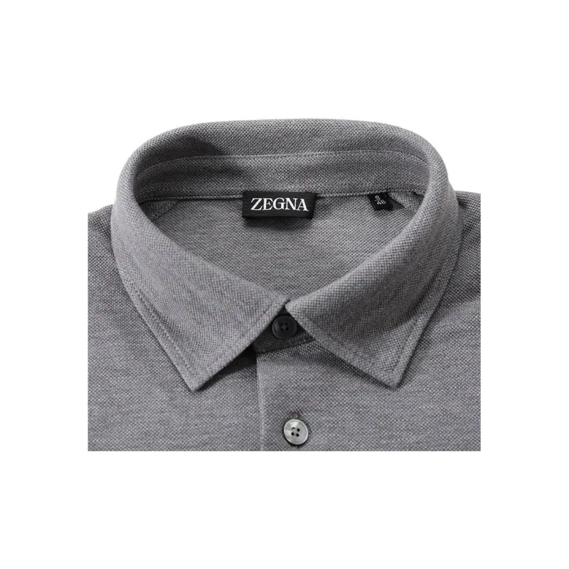 Ermenegildo Zegna Short Sleeved Half Buttoned Polo Shirt-4