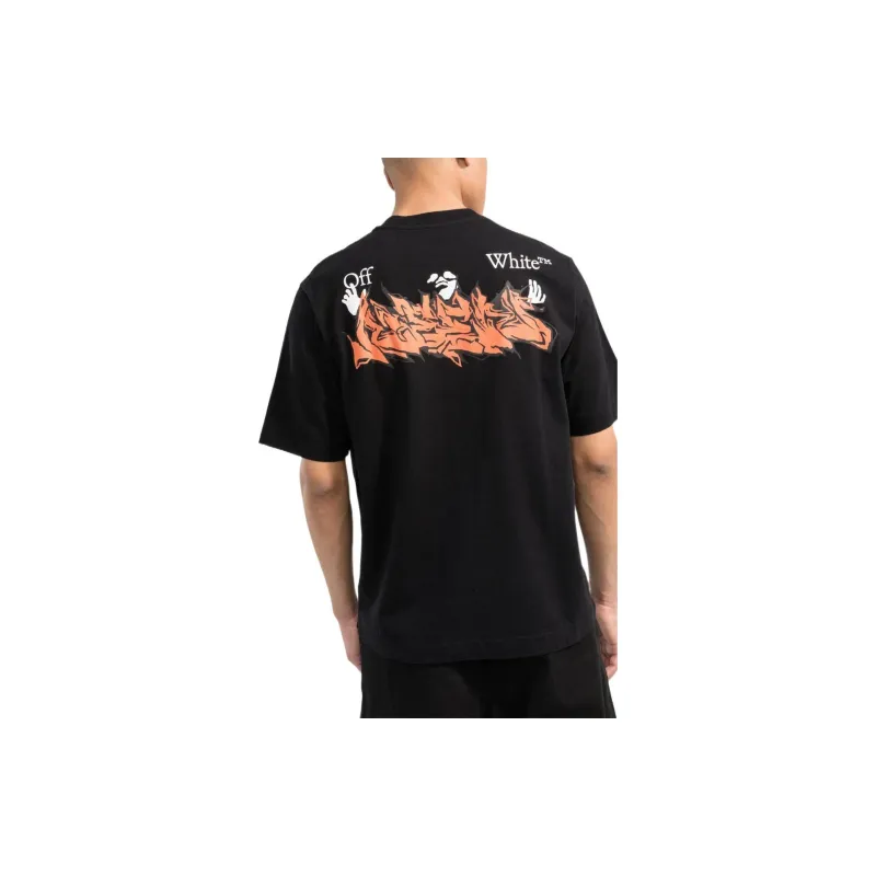 OFF WHITE Neen Graffiti Ow Logo T Shirt-2