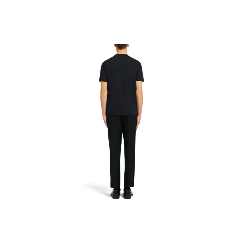 PRADA Embroidered Logo Chest Pocket T shirt-2