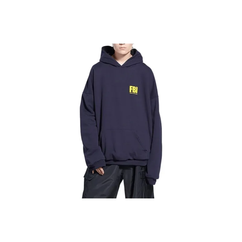 Balenciaga Fbi Print Year Of The Tiger Reversible Hoodie-4