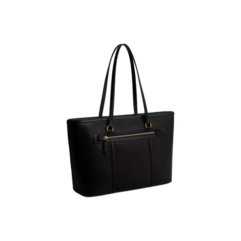 COACH Legacy Pebbled Leather Handbag Shoulder Bag Large Size Women's Black-1