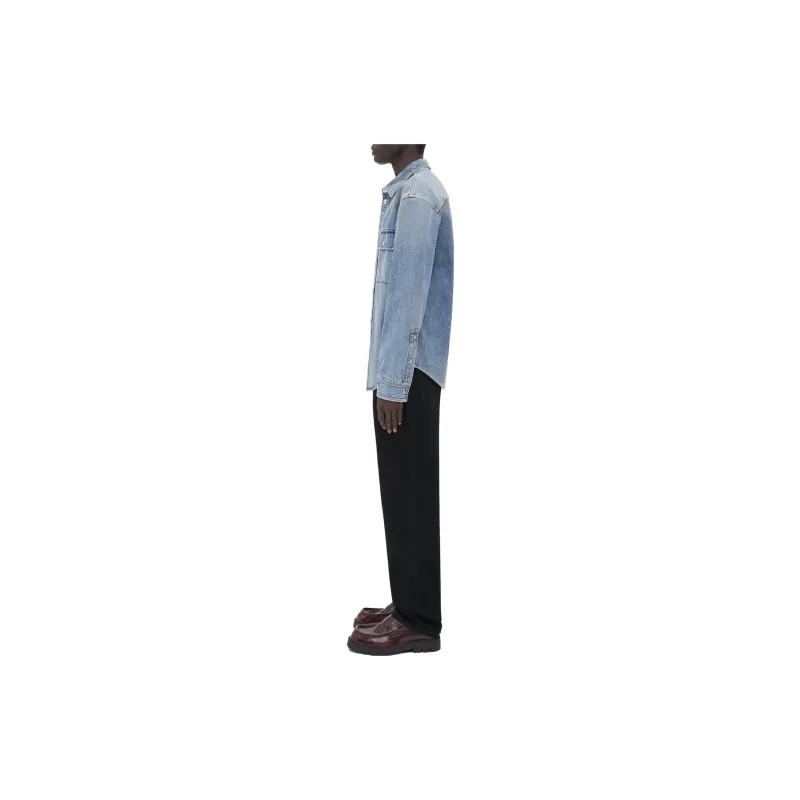 Bottega Veneta Vintage Medium Indigo Denim Shirt-4