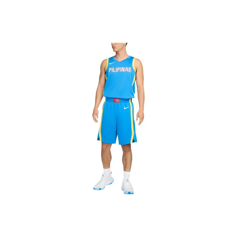 Nike SS24 Basketball Shorts Men's Blue Yellow-1