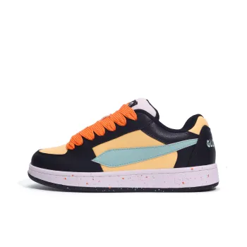 GLO BULL Skateboard Shoes Unisex Low Top Black Yellow Orange