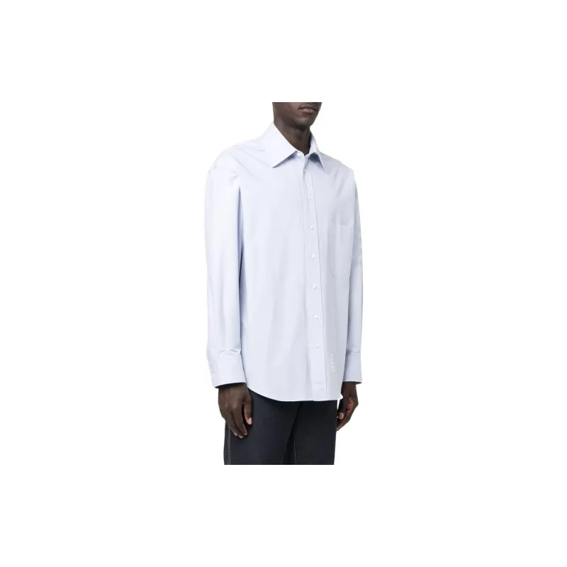 THOM BROWNE Striped Collared Button Up Shirt-2