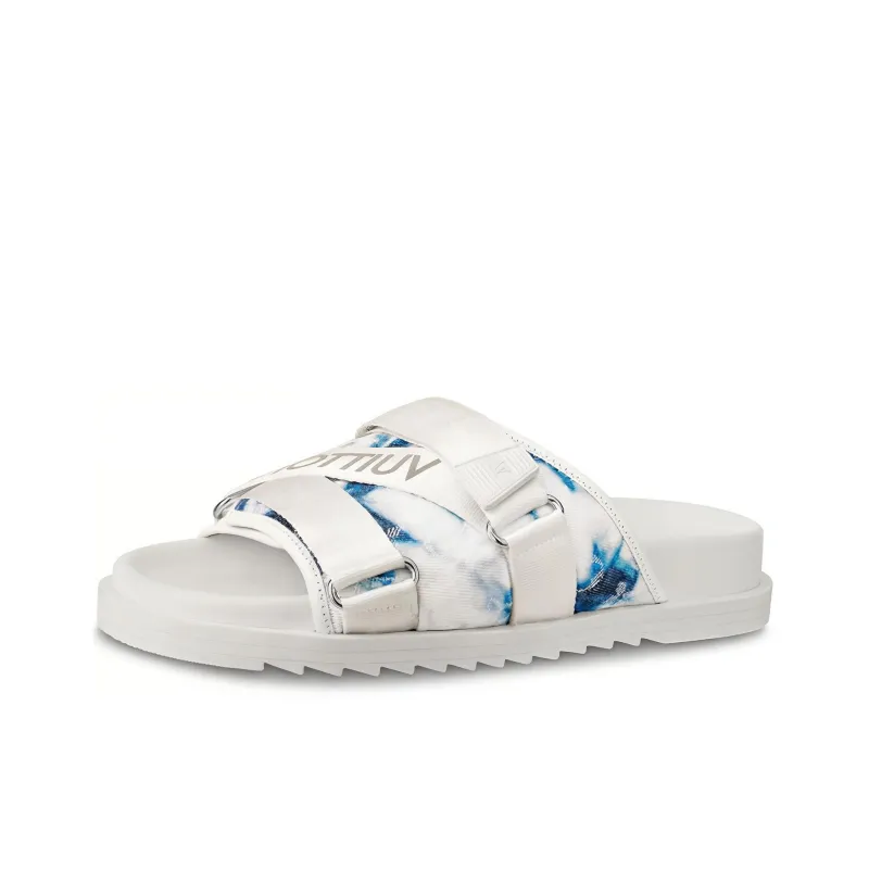 LOUIS VUITTON Honolulu Stylish Sandals Men's Blue White-0
