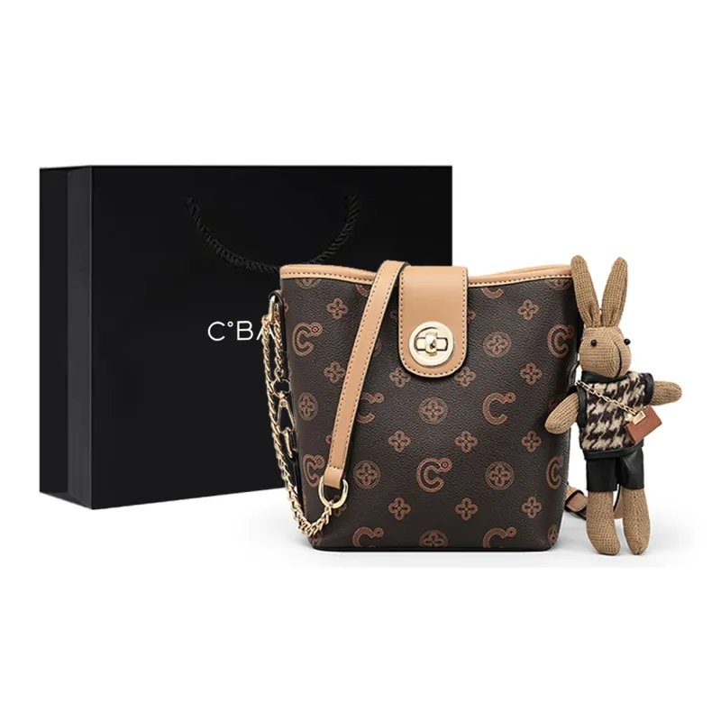 C°BANNER Synthetic Leather Crossbody Bag, Shoulder Bag, Bucket Bag Small Size Women's Coffee-0