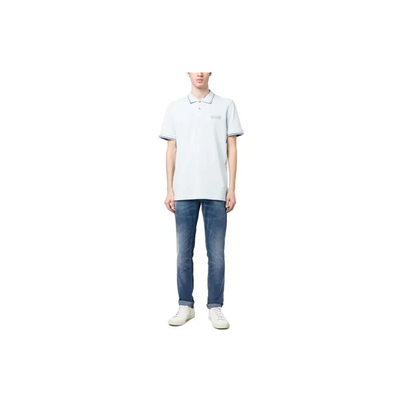 HUGO BOSS Polo Shirts Men Light Blue-1