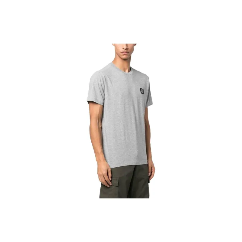 STONE ISLAND Logo patch Short sleeve T shirt-1
