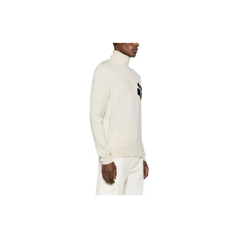 ISABEL MARANT Logo Intarsia Knit Roll Neck Jumper-2