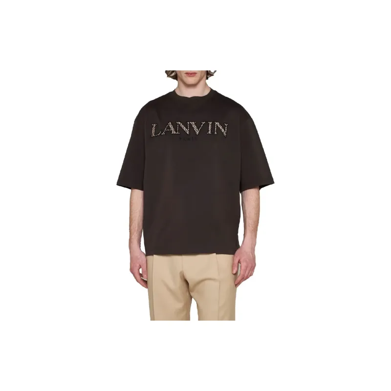 Lanvin T Shirts Men Brown-2