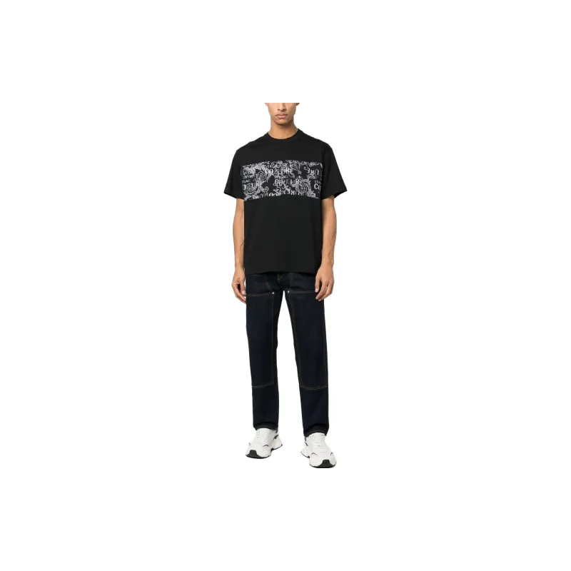 VERSACE JEANS COUTURE T Shirts Men Blue Black-2