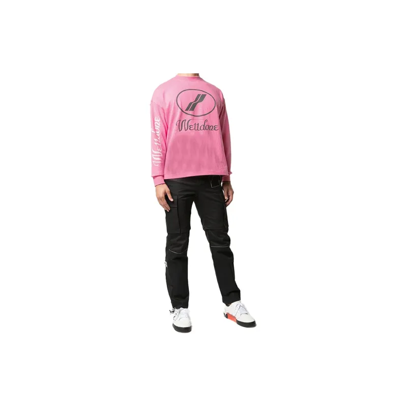 WE11DONE Logo Print Crewneck Sweatshirt-4