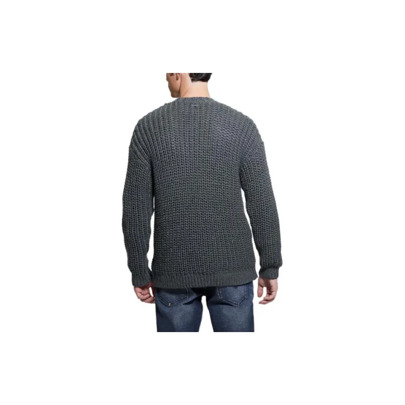GUESS Rib Knit Sweater Sweater Men's Gray-2