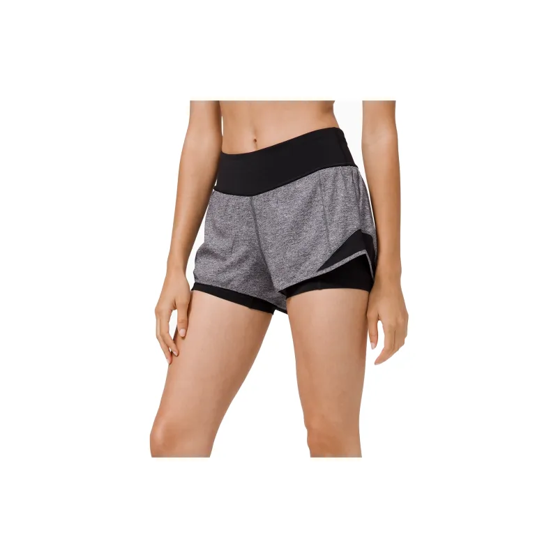 Lululemon Hotty Hot Series Sports Shorts Women's Mist Black-2