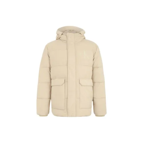 Calvin Klein Puffer Jackets Men Apricot Cream