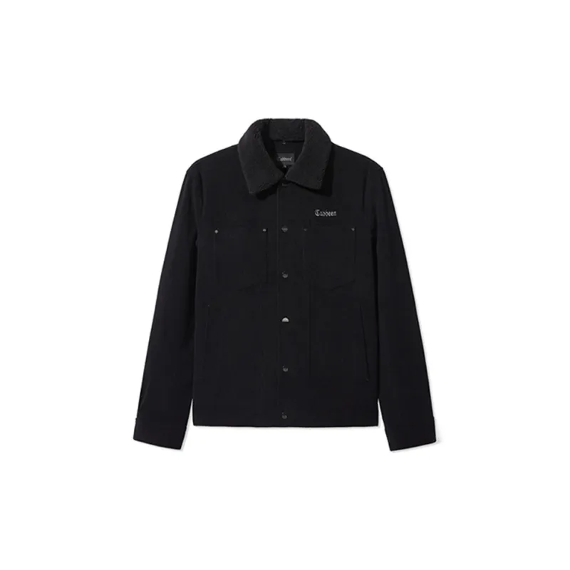 Cabbeen Jackets Coats Men's Coal Black-1