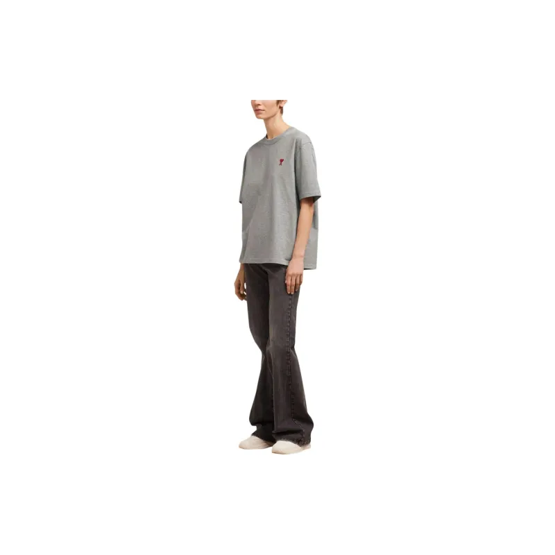 Ami Paris Ami De Coeur embroidered T shirt-4