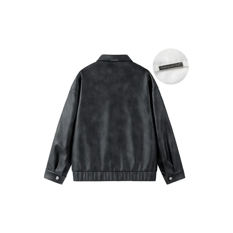 Hurley Leather Jacket Unisex Black-0