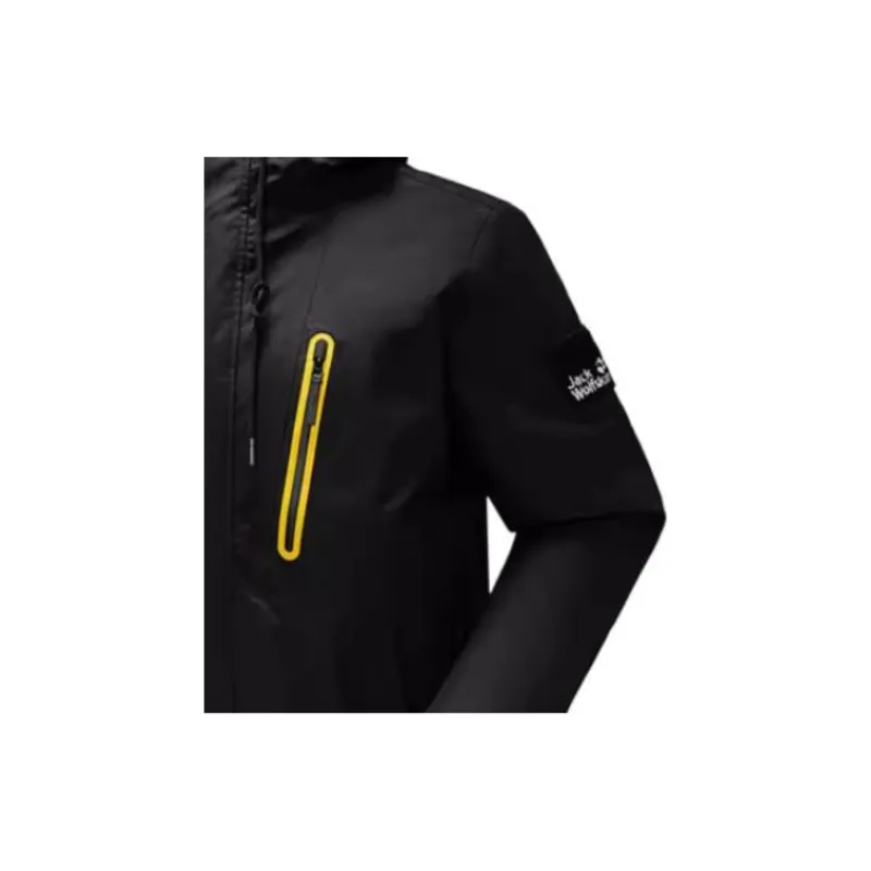 Jack Wolfskin Windproof Thermal Windbreaker Jacket Unisex Black-5