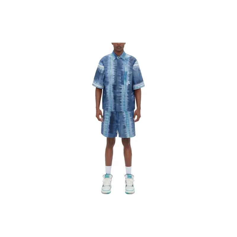 AMIRI Tie dye Leather Shorts-1