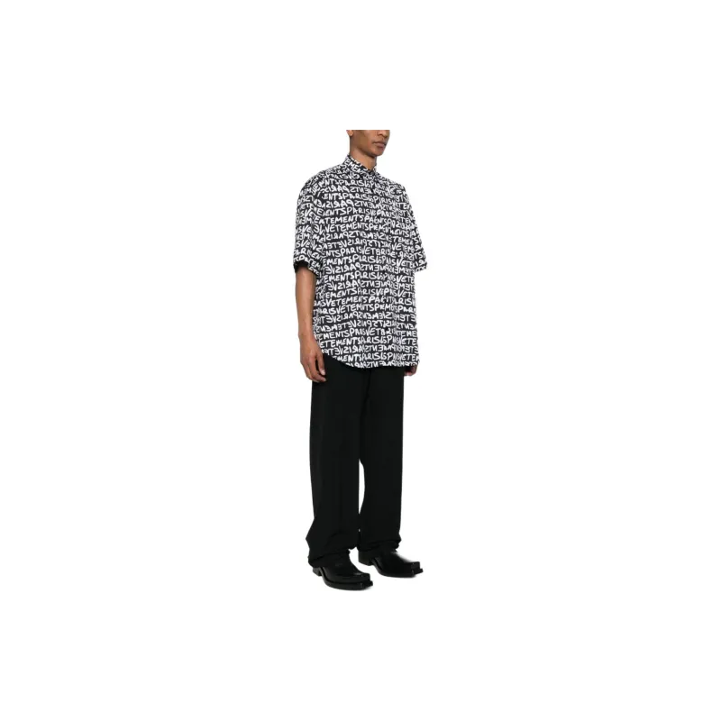 Vetements Graffiti Monogram Short Sleeve Shirt-1