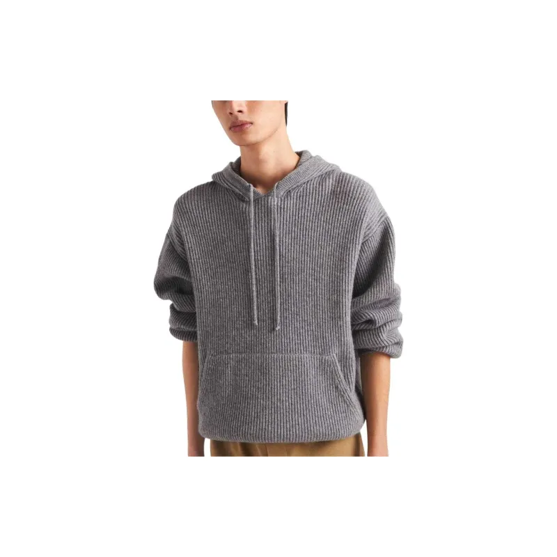 PRADA Ribbed knit Cashmere Hoodie-2