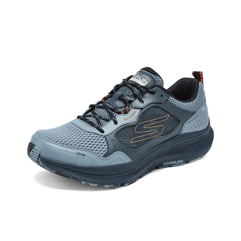 Skechers MEN'S GO Anti Slip Wear Resistant Low Top Running Shoes Men's Dark Gray Blue-1