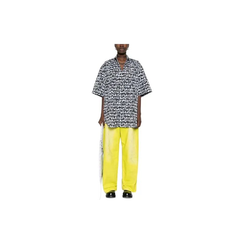 Vetements Graffiti Monogram Short Sleeve Shirt-2